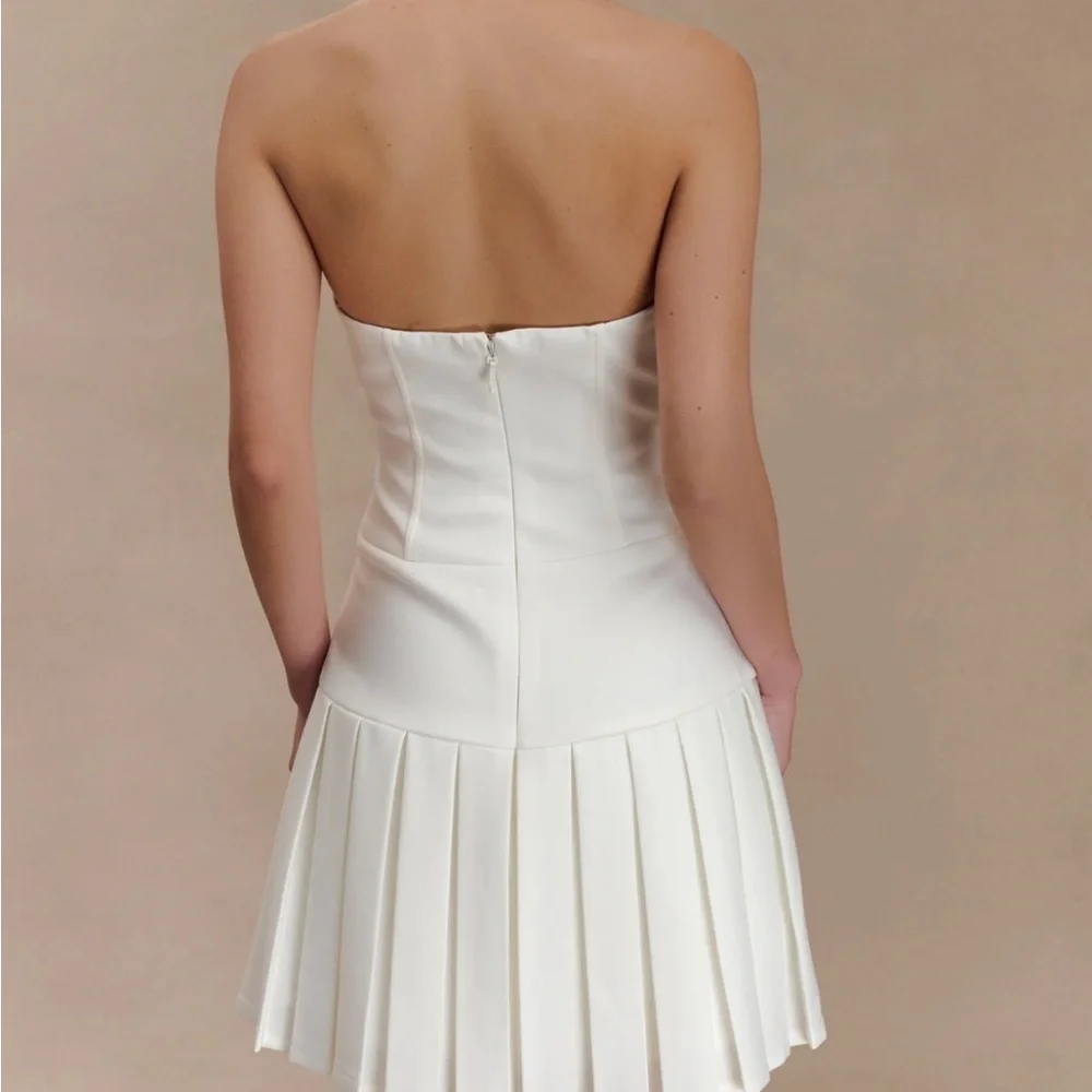 Meshki White Strapless Dress - Picture 2 of 5